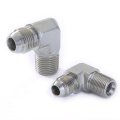Rubber hose connector nipple elbow JIC 60deg cone BSPT male hydraulic fitting adapter